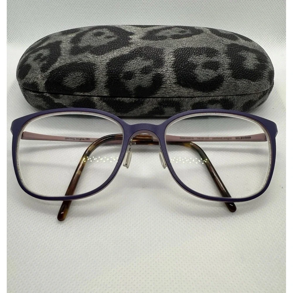 141 Eyewear WILDWOOD Luna Rose Glasses Frames 54-18-143 Purple/Rose‎ + Case